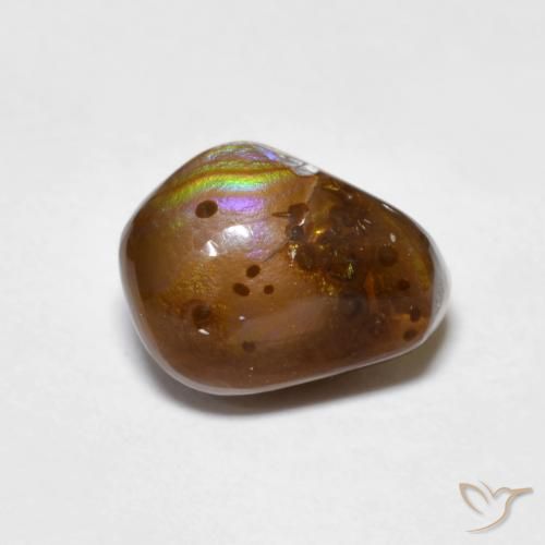 3.16ct Naturel Multicolore Agate de feu, Fantaisie, Opaque