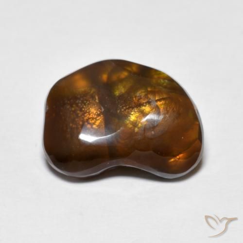 Agate de feu multicolore naturelle forme fantaisie, 4,72 ct, opaque
