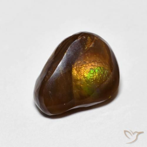 Agate de feu Multicolore naturelle Fantaisie, 4.55 ct, Opaque