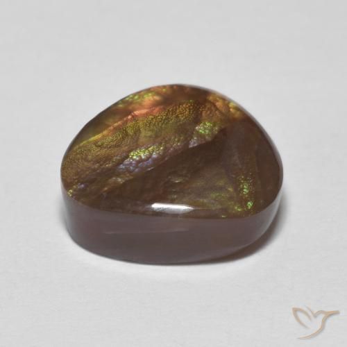Agate de feu Multicolore naturelle Fantaisie, 4.21 ct, Opaque