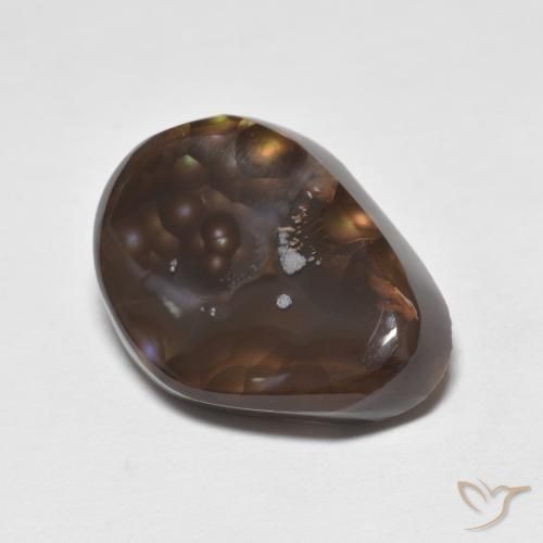 Agate de feu Multicolore naturelle Fantaisie, 9.24 ct, Opaque