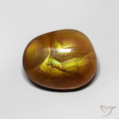 3.41ct Naturel Multicolore Agate de feu, Fantaisie, Opaque