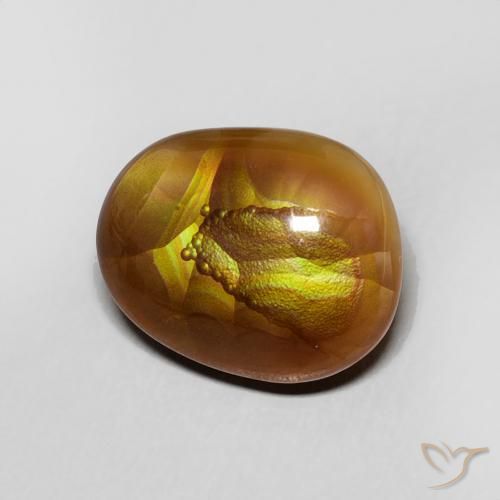 Agate de feu Multicolore naturelle Fantaisie, 3.41 ct, Opaque