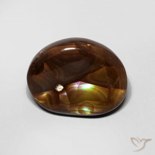 3.95ct Naturel Multicolore Agate de feu, Fantaisie, Opaque