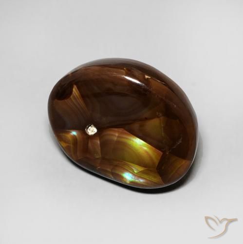 Agate de feu Multicolore naturelle Fantaisie, 3.95 ct, Opaque