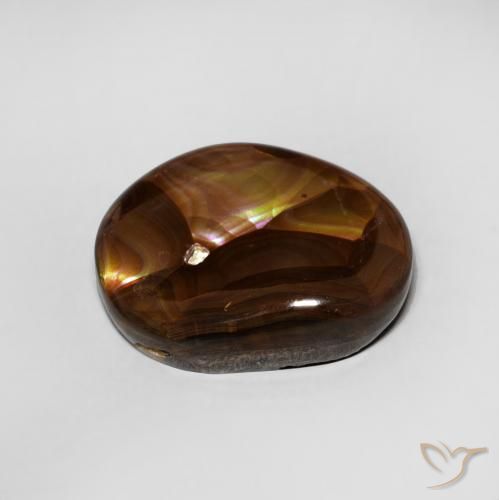 Agate de feu Multicolore naturelle Fantaisie, 3.95 ct, Opaque