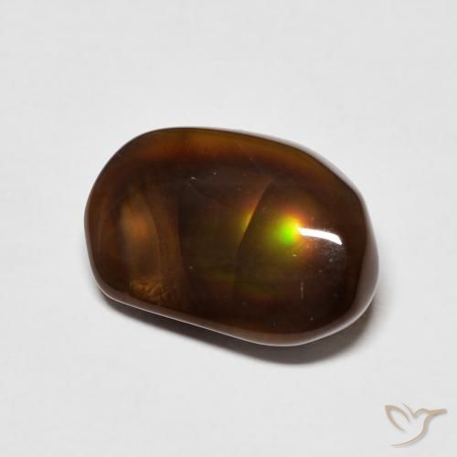 Agate de feu Multicolore naturelle Fantaisie, 4.87 ct, Translucide