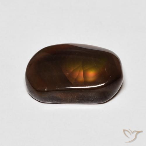 Agate de feu Multicolore naturelle Fantaisie, 4.87 ct, Translucide