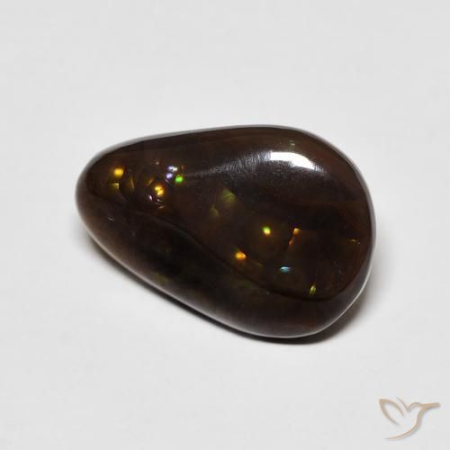 Agate de feu Multicolore naturelle Fantaisie, 4.81 ct, Opaque