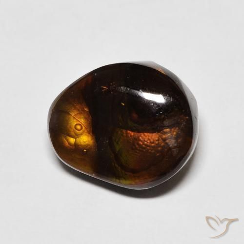 Agate de feu Multicolore naturelle Fantaisie, 5.21 ct, Opaque