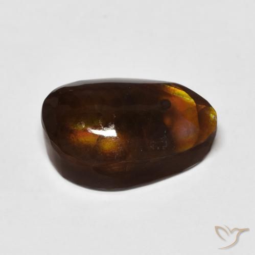Agate de feu Multicolore naturelle Fantaisie, 6.99 ct, Opaque