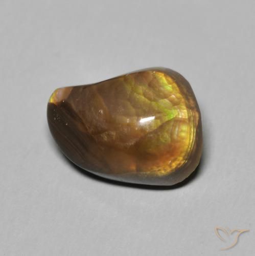 Agate de feu Multicolore naturelle Fantaisie, 3.74 ct, Opaque