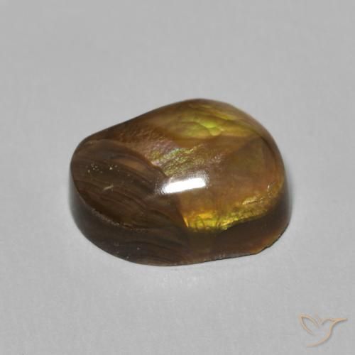 Agate de feu Multicolore naturelle Fantaisie, 3.74 ct, Opaque