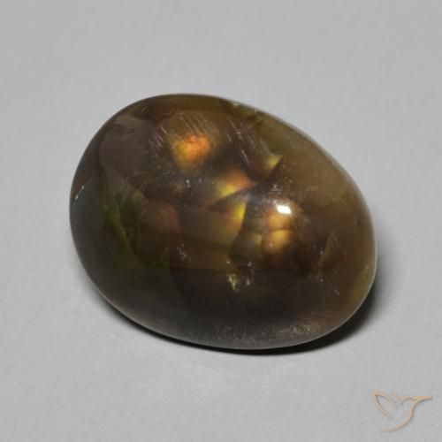 Agate de feu Multicolore naturelle Fantaisie, 4.84 ct, Opaque