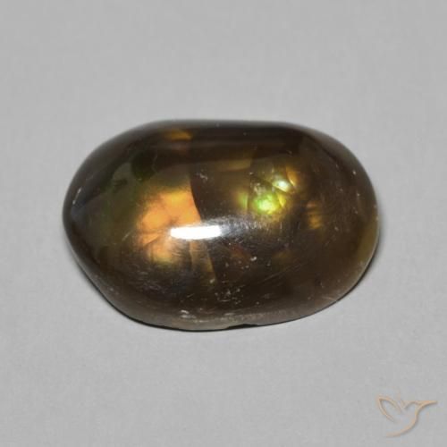 Agate de feu Multicolore naturelle Fantaisie, 4.84 ct, Opaque