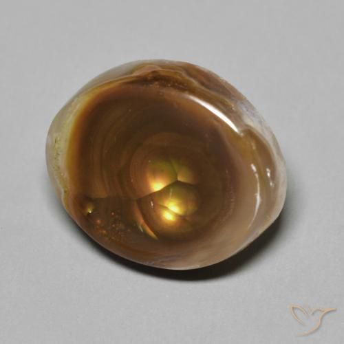 Agate de feu Multicolore naturelle Fantaisie, 7.20 ct, Opaque