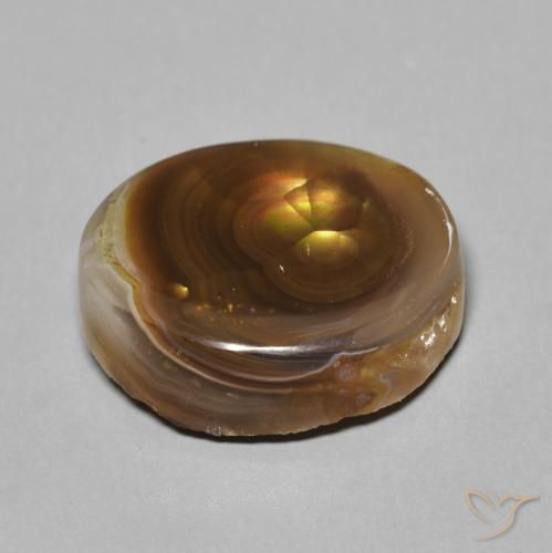 Agate de feu Multicolore naturelle Fantaisie, 7.20 ct, Opaque