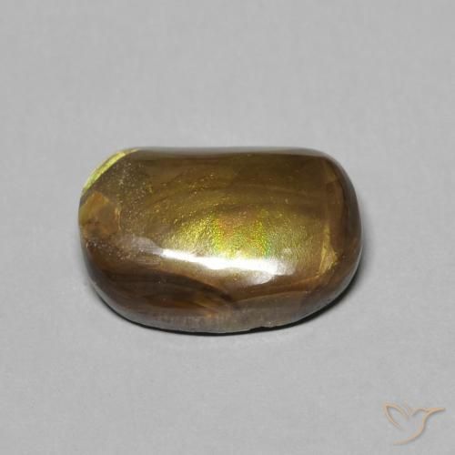 Agate de feu Multicolore naturelle Fantaisie, 2.41 ct, Opaque