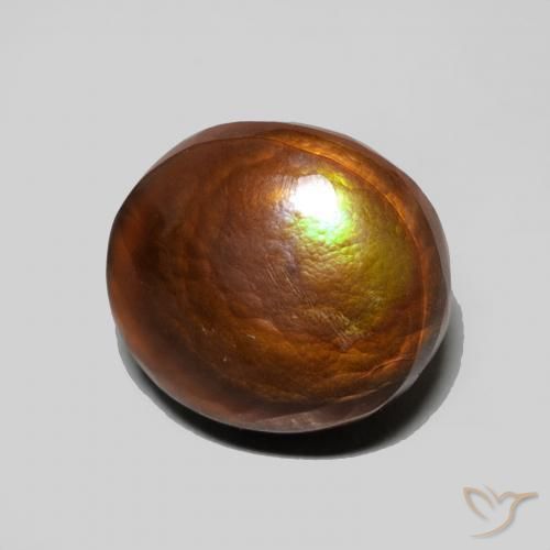 Agate de feu Multicolore naturelle ovale, 5.06 ct, Opaque