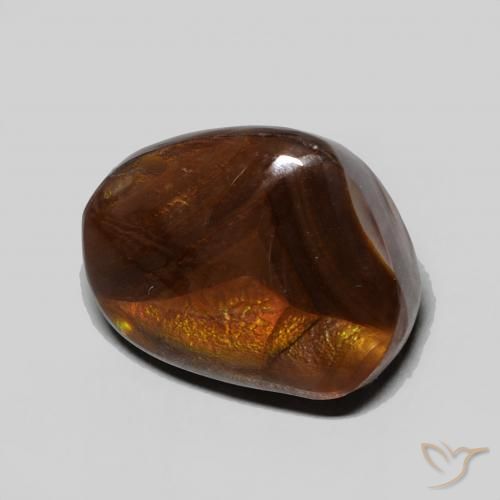 Agate de feu Multicolore naturelle Fantaisie, 6.34 ct, Opaque