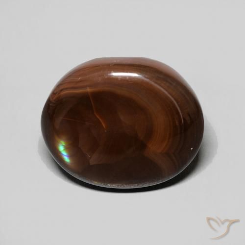 4.51ct Naturel Multicolore Agate de feu, ovale, Opaque