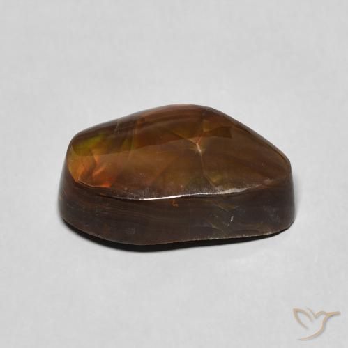 Agate de feu Multicolore naturelle Fantaisie, 4.45 ct, Opaque
