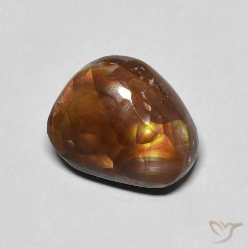 Agate de feu Multicolore naturelle Fantaisie, 4.91 ct, Opaque