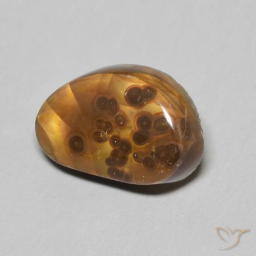 Agate de feu Multicolore naturelle Fantaisie, 5.12 ct, Opaque