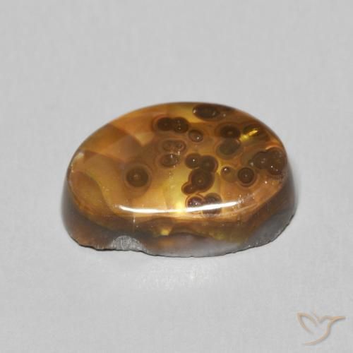 Agate de feu Multicolore naturelle Fantaisie, 5.12 ct, Opaque