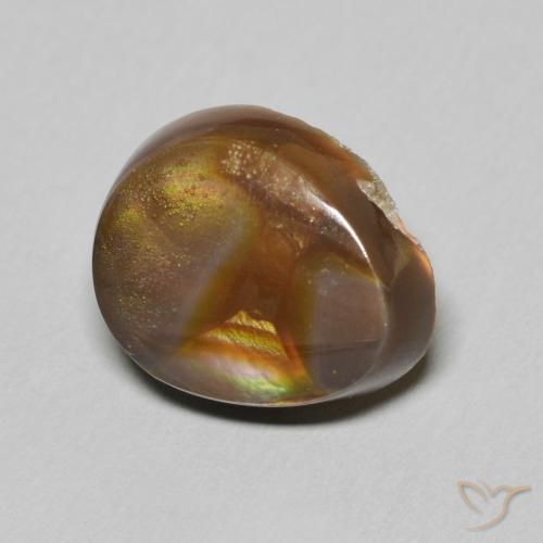 Agate de feu Multicolore naturelle Fantaisie, 6.13 ct, Opaque