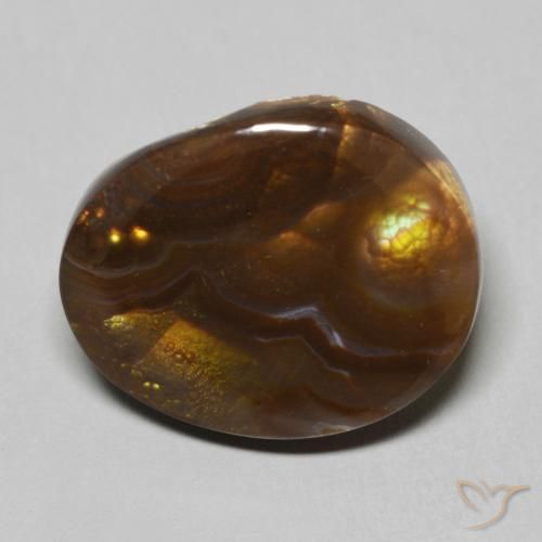 9.70ct Naturel Multicolore Agate de feu, Fantaisie, Opaque