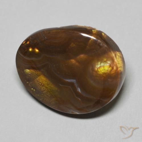 Agate de feu Multicolore naturelle Fantaisie, 9.70 ct, Opaque