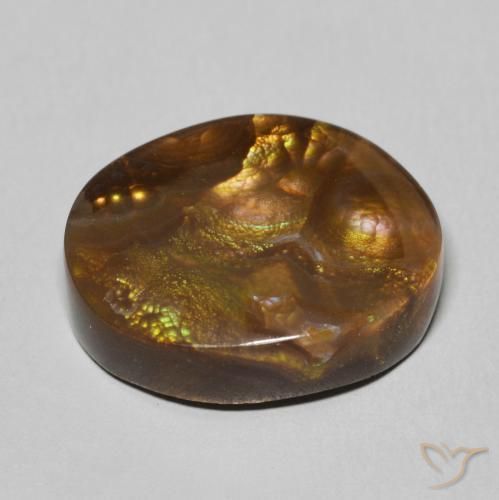 Agate de feu Multicolore naturelle Fantaisie, 9.70 ct, Opaque
