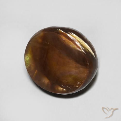 Agate de feu Multicolore naturelle ovale, 5.73 ct, Opaque