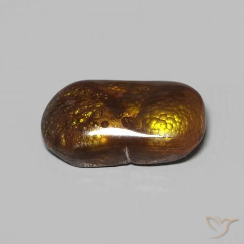 Agate de feu Multicolore naturelle Fantaisie, 3.15 ct, Opaque