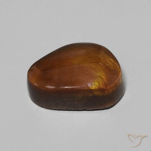 Agate de feu Multicolore naturelle Fantaisie, 4.55 ct, Opaque