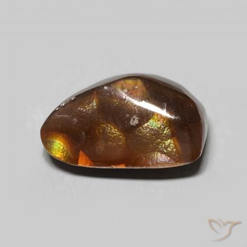 3.62ct Naturel Multicolore Agate de feu, Fantaisie, Opaque