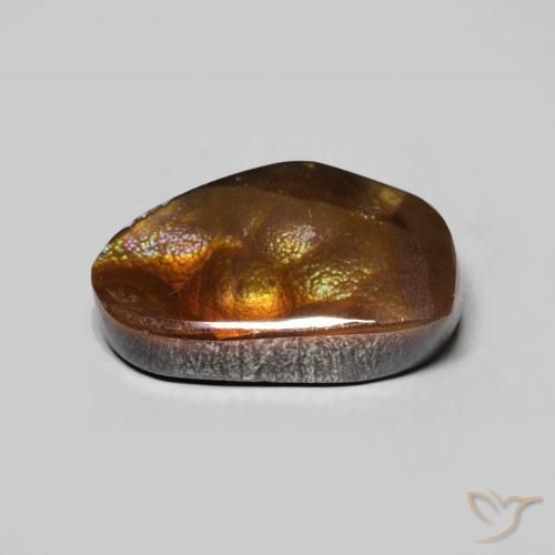 Agate de feu Multicolore naturelle Fantaisie, 3.62 ct, Opaque