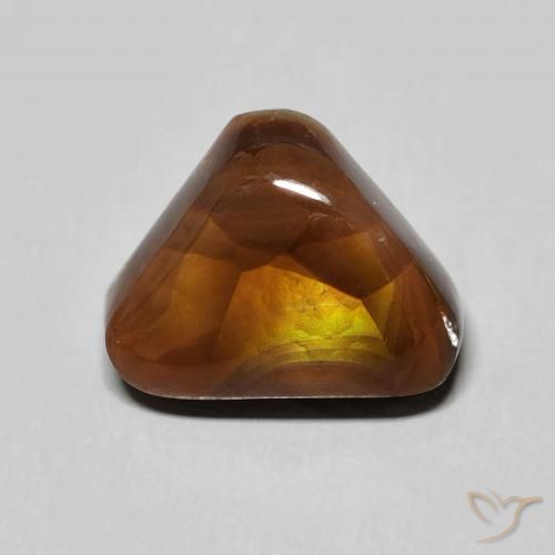 4.17ct Naturel Multicolore Agate de feu, Trillion, Opaque