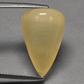 Opale de feu jaune naturelle transparent, 15,12 ct, transparent / translucide