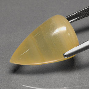 Opale de feu jaune naturelle transparent, 15,12 ct, transparent / translucide