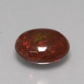 Opale de feu multicolore naturelle coupe ovale, 2,78 ct, opaque