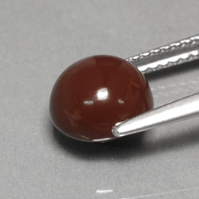 Opale de feu marron naturelle coupe roude, 1,90 ct, opaque