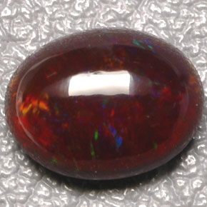 Opale de feu multicolore naturelle transparent, 3,35 ct, transparent / translucide