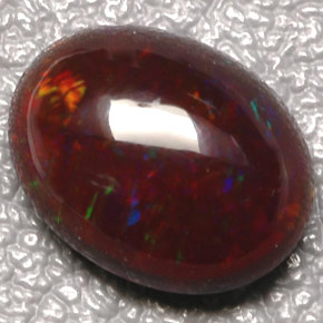 Opale de feu multicolore naturelle transparent, 3,35 ct, transparent / translucide
