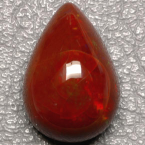 Opale de feu Multicolore naturelle En forme de poire, 9.01 ct, Opaque