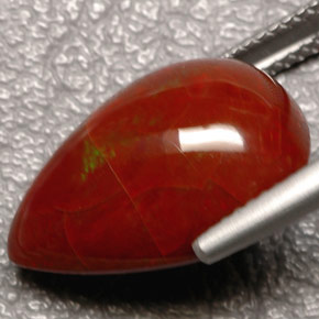 Opale de feu Multicolore naturelle En forme de poire, 9.01 ct, Opaque