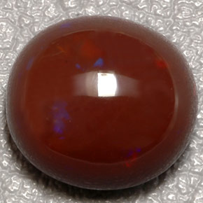 Opale de feu multicolore naturelle coupe ovale, 10,31 ct, opaque