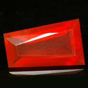 Opale de feu orange naturelle transparent, 2,89 ct, transparent / translucide