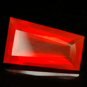 Opale de feu orange naturelle transparent, 2,89 ct, transparent / translucide